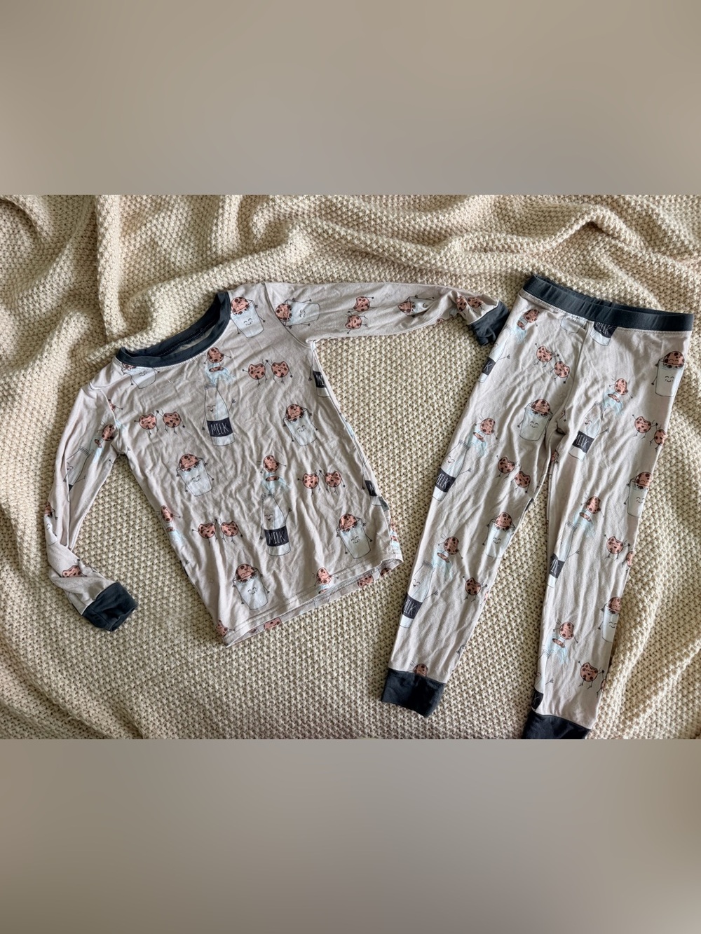 Fletch “Milk & Cookies” Bamboo Pajama Set 🍪🥛🤍